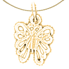 14K or 18K Gold Butterflies Pendant