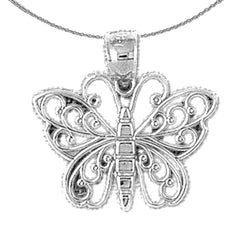 Colgante de Mariposas en Oro de 14K o 18K