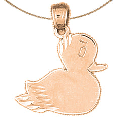 14K or 18K Gold Ducks Pendant