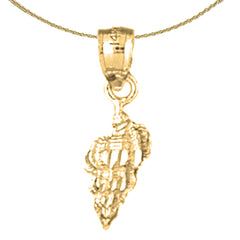 14K or 18K Gold Conch Shell Pendant