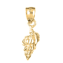 14K or 18K Gold Conch Shell Pendant