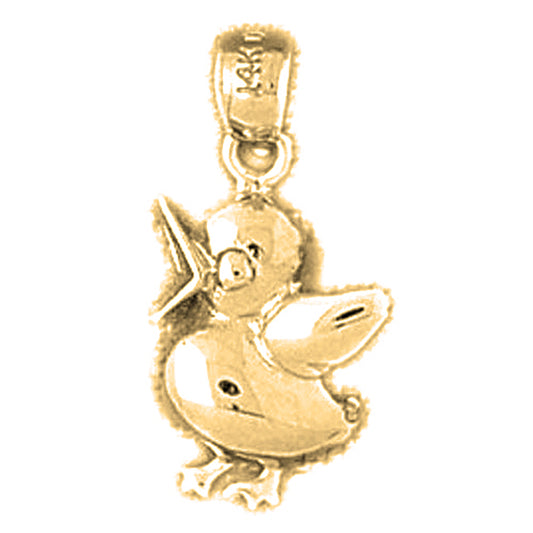 14K or 18K Gold Ducks Pendant