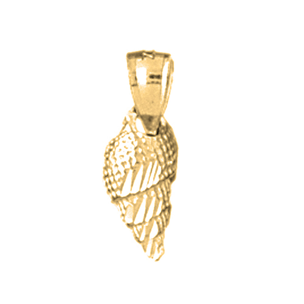 14K or 18K Gold Conch Shell Pendant