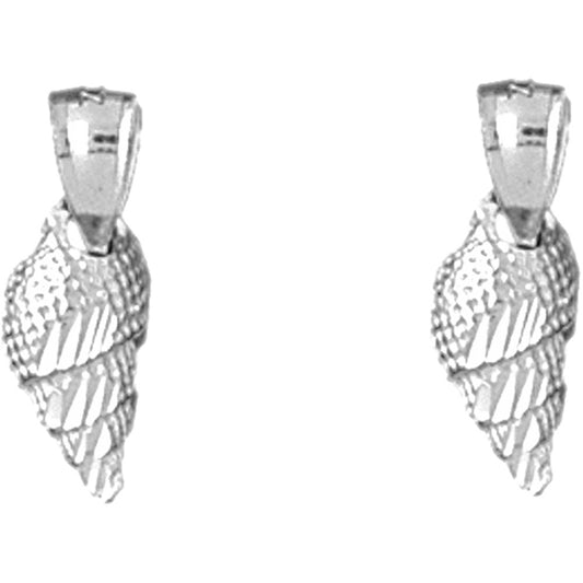 Sterling Silver 16mm Conch Shell Earrings