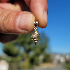 14K or 18K Gold Conch Shell Pendant