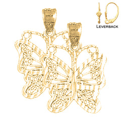 14K or 18K Gold Butterfly Earrings