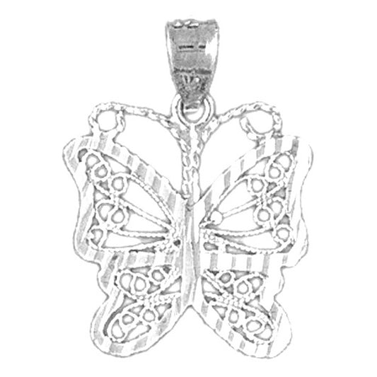 14K or 18K Gold Butterfly Pendant