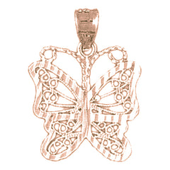 14K or 18K Gold Butterfly Pendant