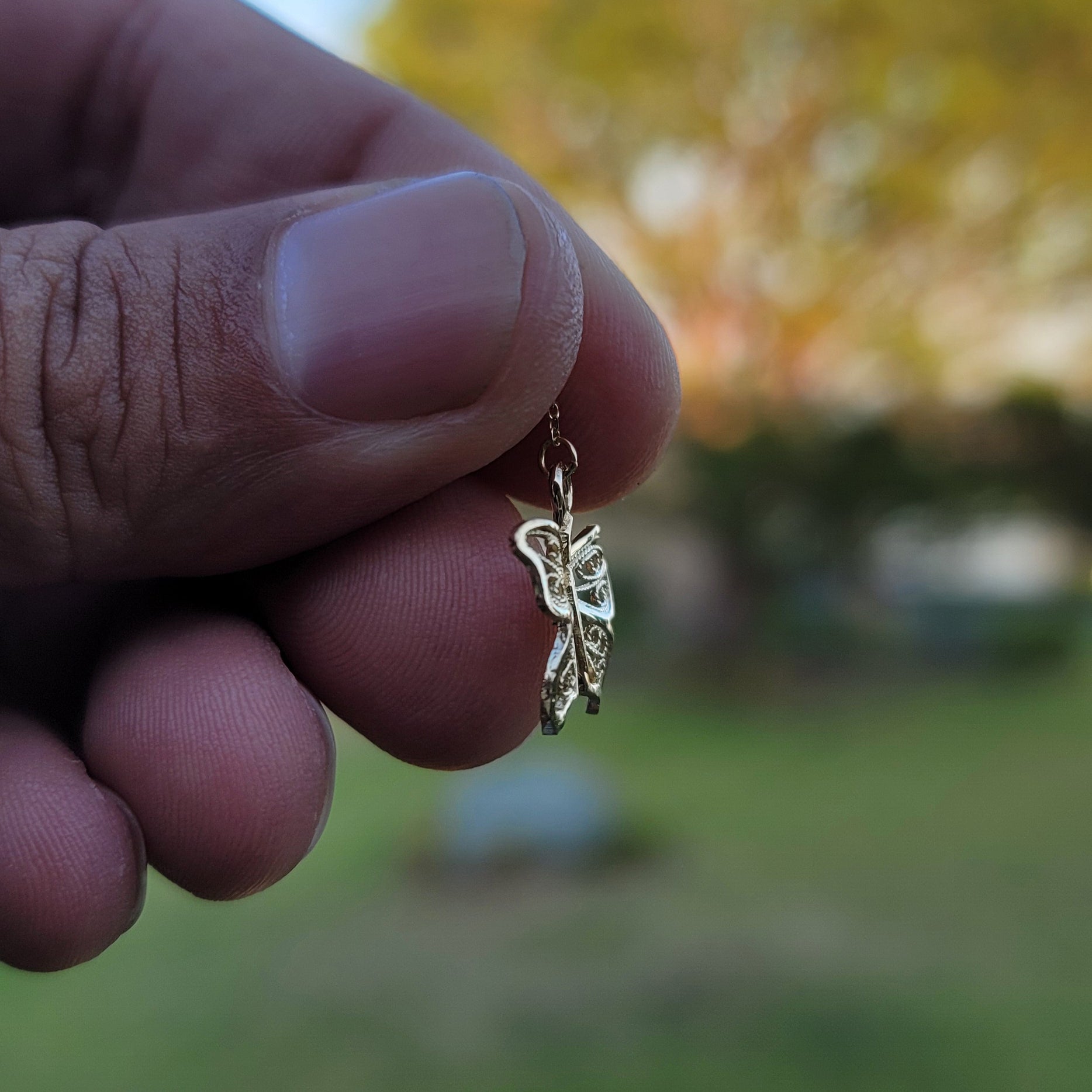 14K or 18K Gold Butterfly Pendant