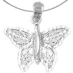 14K or 18K Gold Butterfly Pendant