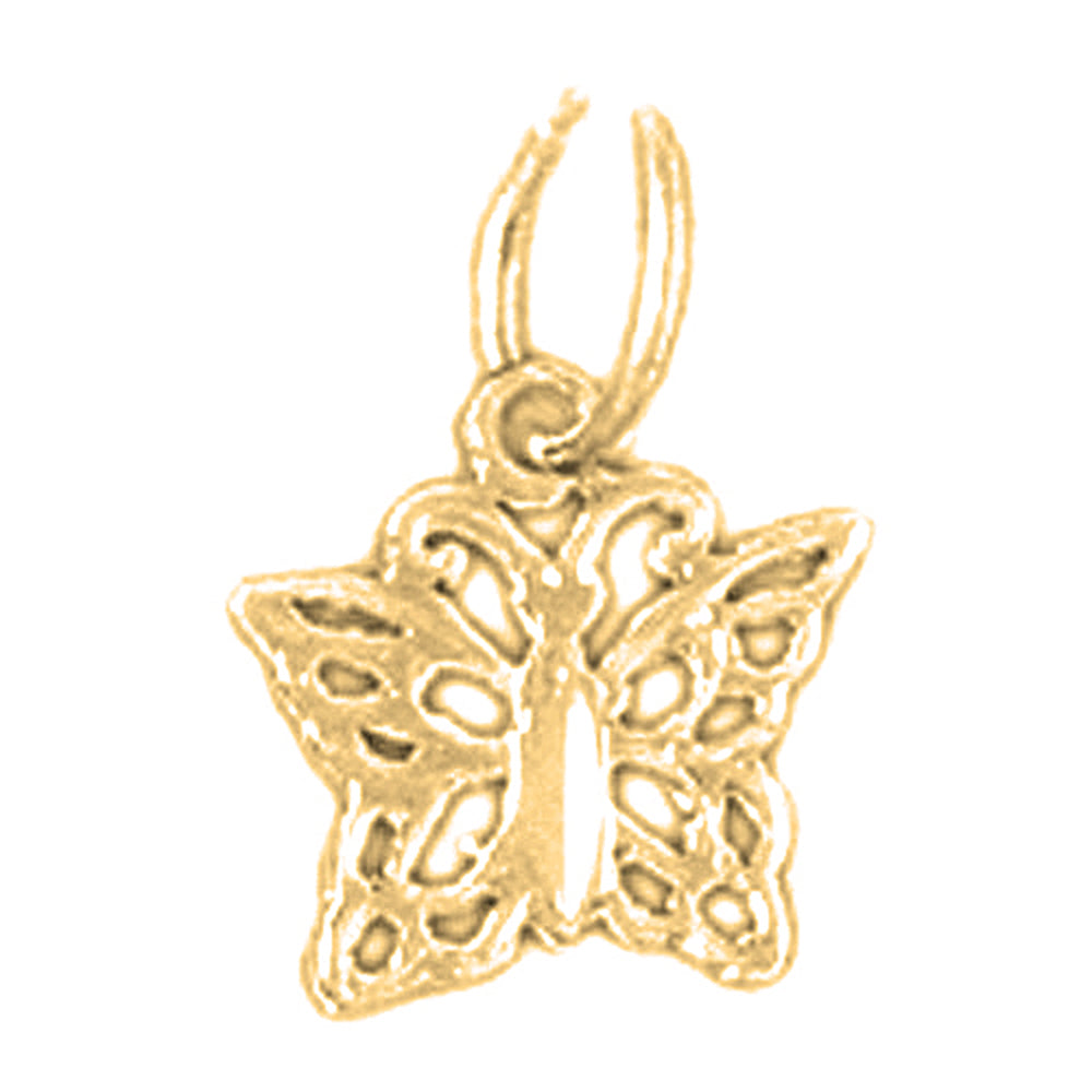 14K or 18K Gold Butterfly Pendant