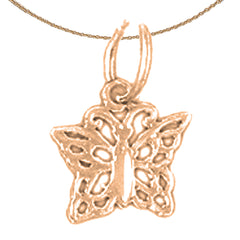 14K or 18K Gold Butterfly Pendant