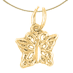 14K or 18K Gold Butterfly Pendant