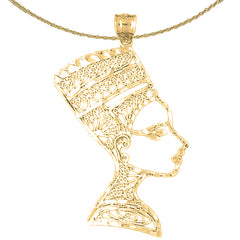 10K, 14K or 18K Gold Nefertiti Pendant