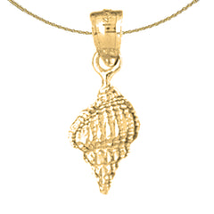 14K or 18K Gold Conch Shell Pendant