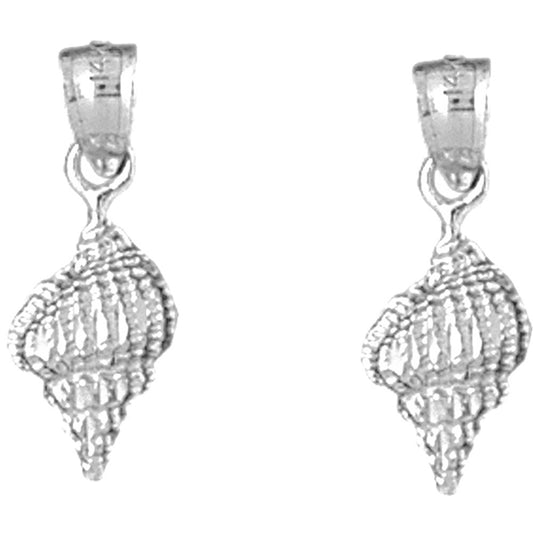 Sterling Silver 20mm Conch Shell Earrings