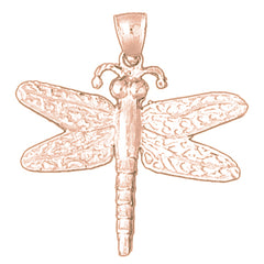 10K, 14K or 18K Gold Dragonfly Pendant