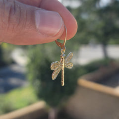 14K or 18K Gold Dragonfly Pendant