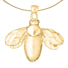 Colgante de abeja de oro de 10K, 14K o 18K