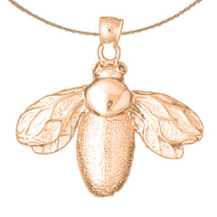 10K, 14K or 18K Gold Bee Pendant