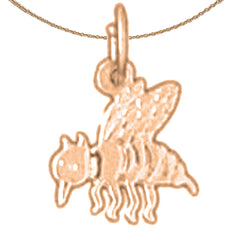 14K or 18K Gold Bee Pendant