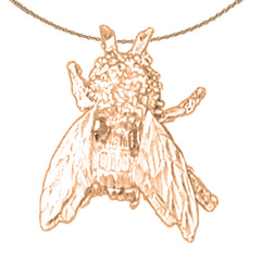 10K, 14K or 18K Gold Bee Pendant