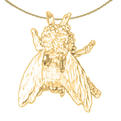 Colgante de abeja de oro de 10K, 14K o 18K