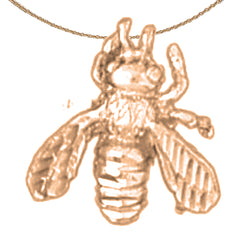 10K, 14K or 18K Gold Bee Pendant