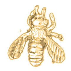 10K, 14K or 18K Gold Bee Pendant