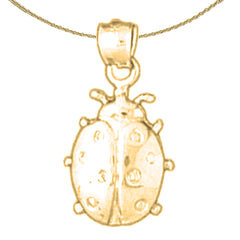 14K or 18K Gold Ladybug Pendant