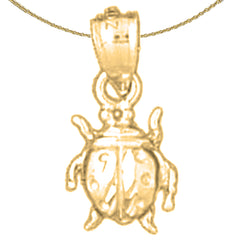 14K or 18K Gold Ladybug Pendant