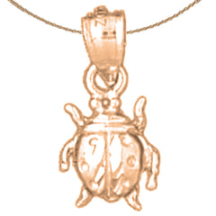 14K or 18K Gold Ladybug Pendant