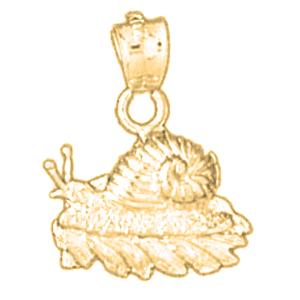 14K or 18K Gold Snail Pendant