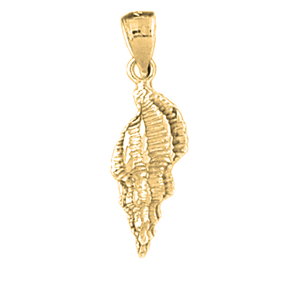 14K or 18K Gold Conch Shell Pendant