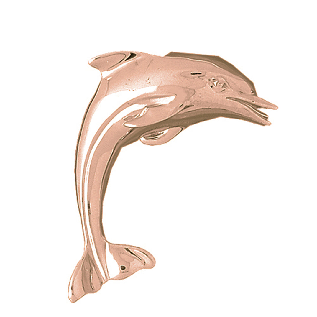 10K, 14K or 18K Gold Dolphin Pendant