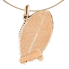 14K or 18K Gold Football Pendant