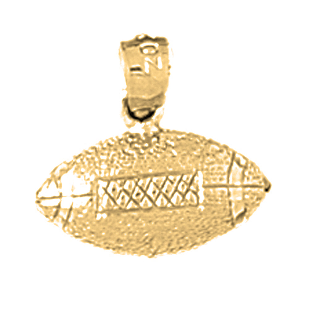 14K or 18K Gold Football Pendant