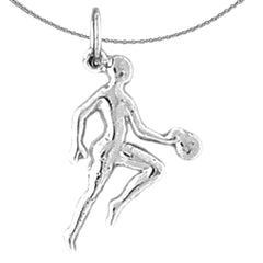 14K or 18K Gold Basketball Player Pendant