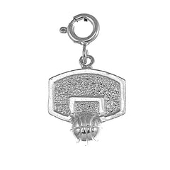 14K or 18K Gold Basketball Basket Pendant