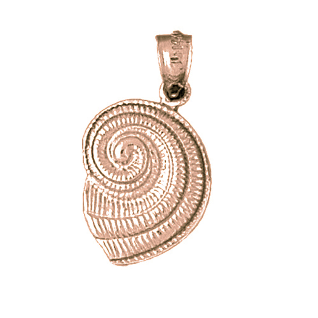 10K, 14K or 18K Gold Nautilus Shell Pendant