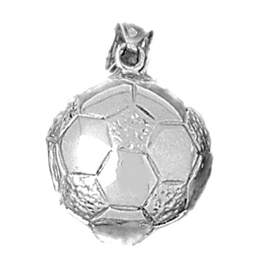 10K, 14K or 18K Gold 3D Soccer Ball Pendant