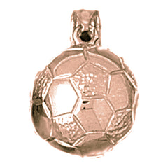 10K, 14K or 18K Gold 3D Soccer Ball Pendant