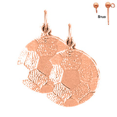 14K or 18K Gold Soccer Ball Earrings