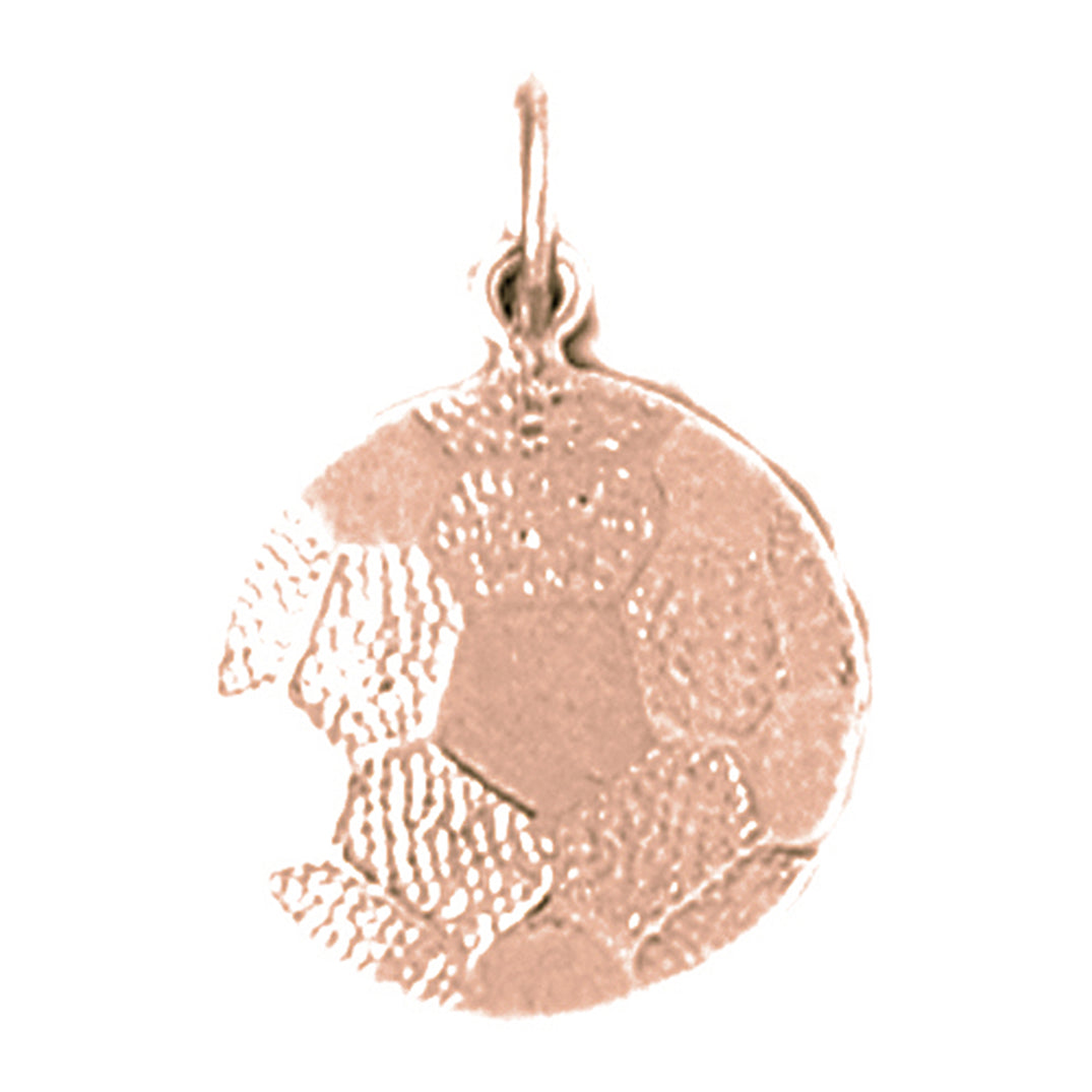 14K or 18K Gold Soccer Ball Pendant