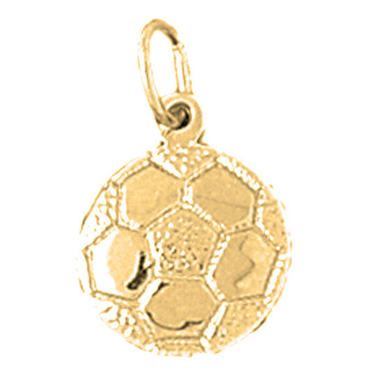 14K or 18K Gold Soccer Ball Pendant