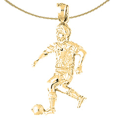 14K or 18K Gold Soccer Player Pendant