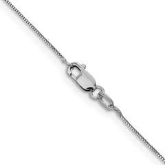 14K White Gold .5mm Box with Lobster Clasp Chain