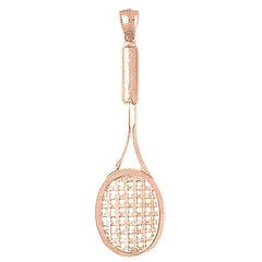 10K, 14K or 18K Gold Tennis Racquets Pendant