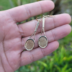 10K, 14K or 18K Gold Tennis Racquets Pendant