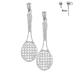 14K or 18K Gold Tennis Racquets Earrings